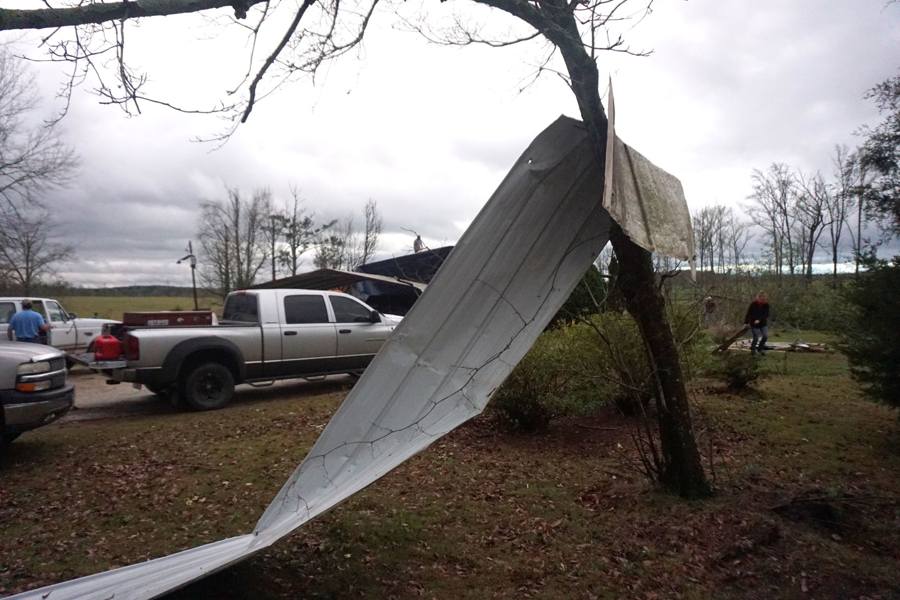 Tornado damage in Beauregard